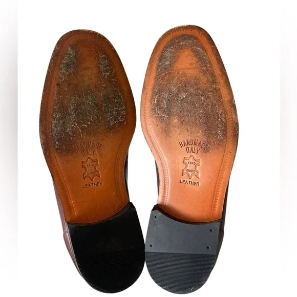 leather classics made in italy OstrichTassel Loafers Size:10.5